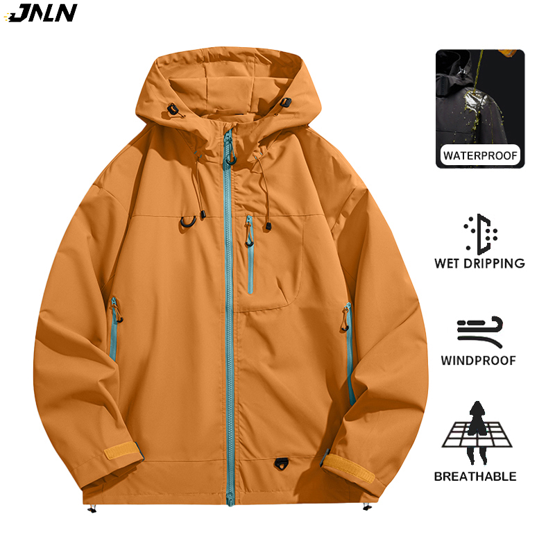 Outdoor Sport Windbreaker - JNLN Herren Damen Wasserdichte Wanderjacke Trekking