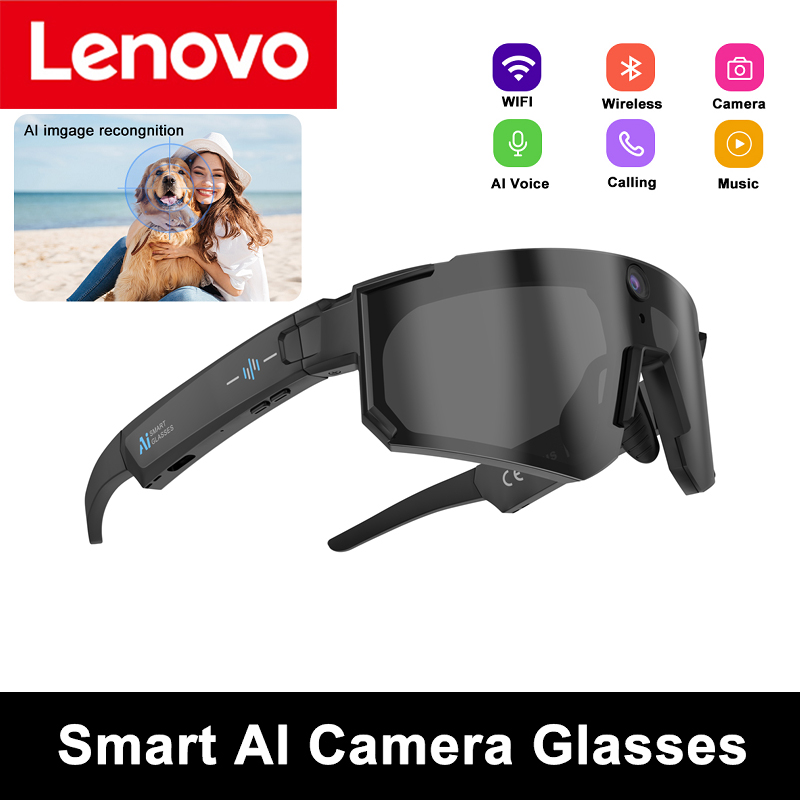 Outdoor Sport Glasses - Lenovo Fahrrad-Smartkamera-Brille 800MP Photochrome Smart-Brille Bluetooth-Anrufe