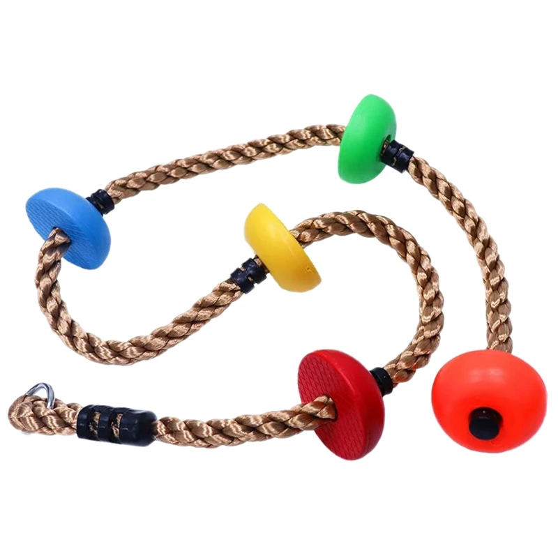 Outdoor Sport Jas - Bunte Kletterseil Schaukel Kinder Garten Spielplatz