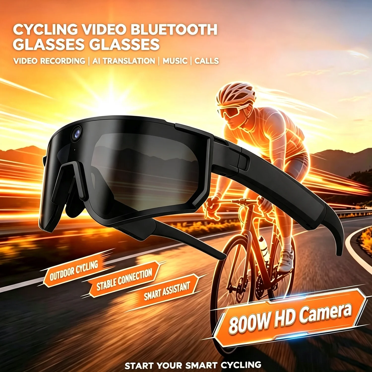 800W AI Smart Kamera-Brille 10 – Outdoor Sport Glasses Bewertung und Preis